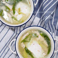 超簡単♡食べるスープ♡鶏ハムと落とし卵の中華スープ♡