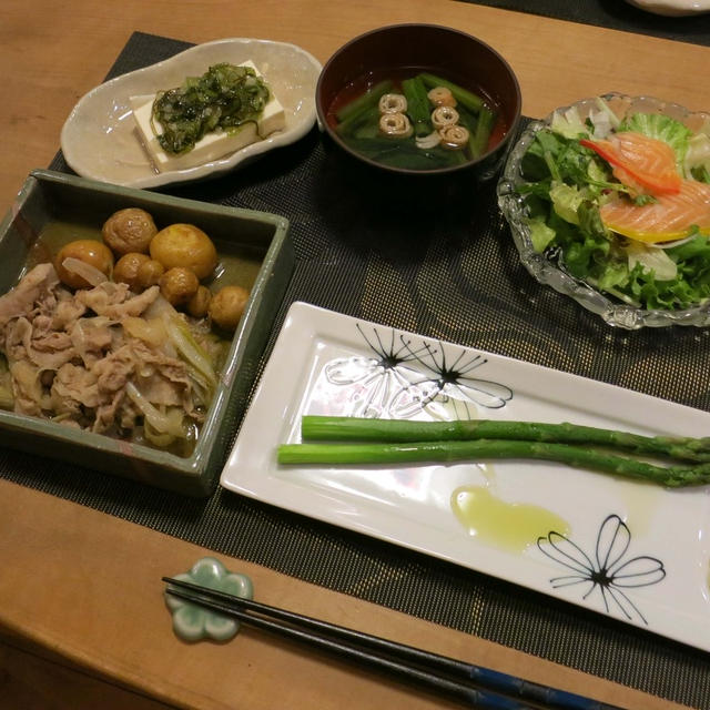 豚バラと揚げじゃがで『豚じゃが』の晩ご飯　と　スノーインサマー♪