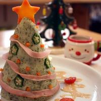「“青海苔de和風ポテトツリー　味噌バター味”と“スノーマンごはん”」我が家のクリスマス。