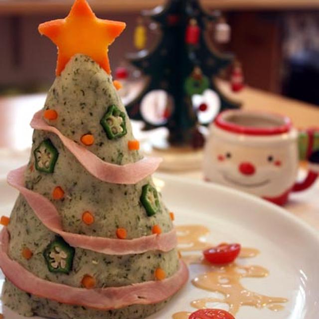 「“青海苔de和風ポテトツリー　味噌バター味”と“スノーマンごはん”」我が家のクリスマス。