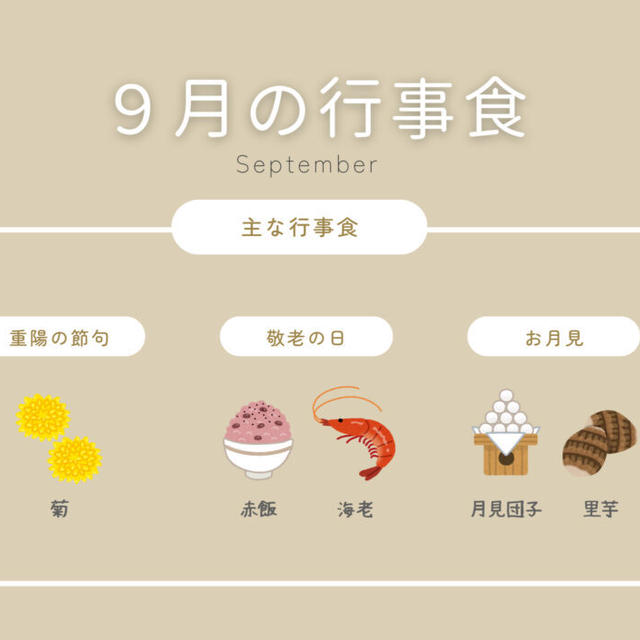 【月別行事食】9月の行事食まとめ★お月見・敬老の日など