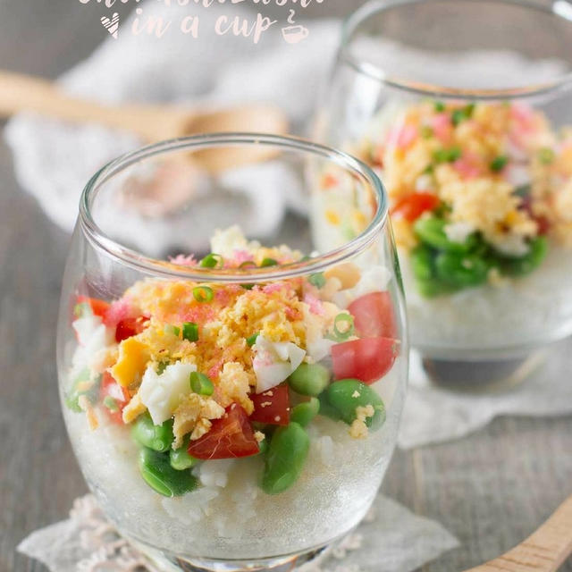 Chirashizushi in a cup