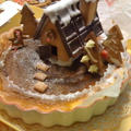 お菓子の家完成☆クッキーハウスの屋根は板チョコ