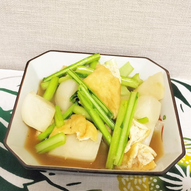 デトックス副菜〜かぶと油揚げのサッと煮