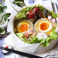 半熟味玉おにぎり弁当！"ONIGIRI" of Soft-boiled egg with a taste 