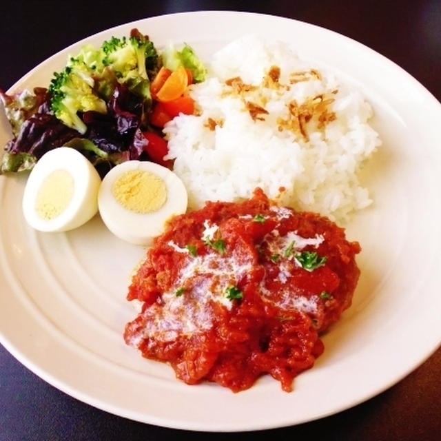 トマトソース煮込みハンバーグプレートランチ♪～♪