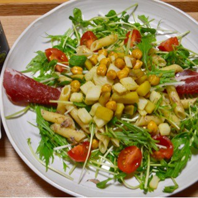 ひよこ豆と根菜の素揚げサラダ　レシピ　 ポドル ピスタチオオイル　ティファールアクティフライ