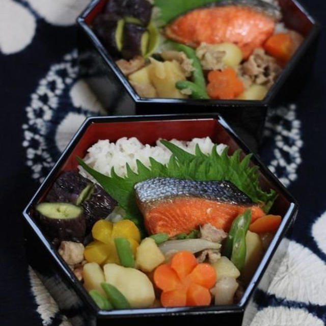癒し花　(*˘︶˘*).｡.:*♡　☆　bento＆晩ご飯♪