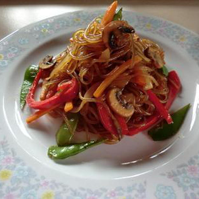 野菜だけで作る　スパイシーチャプチェ