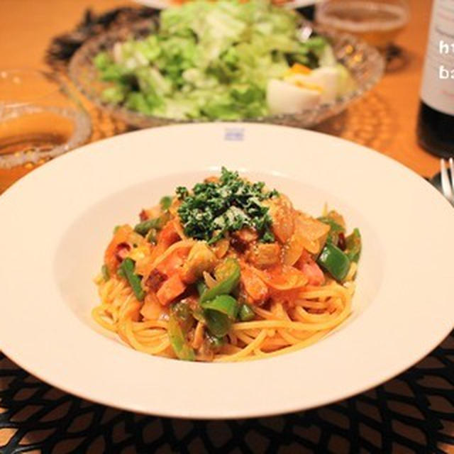 パスタ番長の『ナポリタン』の夜ごはん。