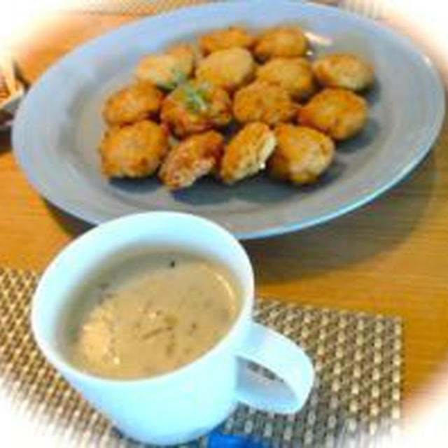 パン＆料理 教室レポート　湯種食パン＆チキンナゲット、きのこのスープ＃２