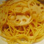 レンコン・ホタテ・いりゴマのパスタ　　　　（キッチン　ラボ）