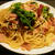 菜の花と塩昆布のパスタ