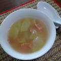 ハヤトウリ＆ベーコンの中華スープ