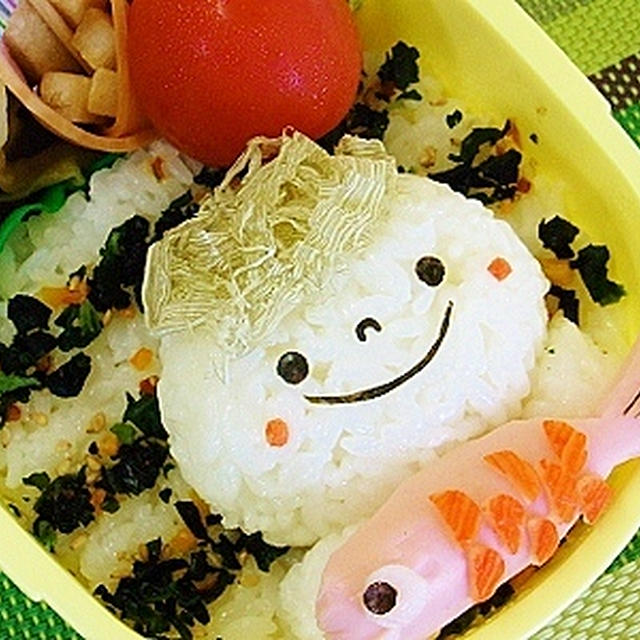 プチ大漁弁当&ハード系フルーツパン&コーンとサクラエビのかき揚げ他