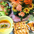 かぼちゃが器のパンプキングラタンパイ〜花と料理でハロウィンを楽しもう♪ by ＭＩＫＩＣＯさん