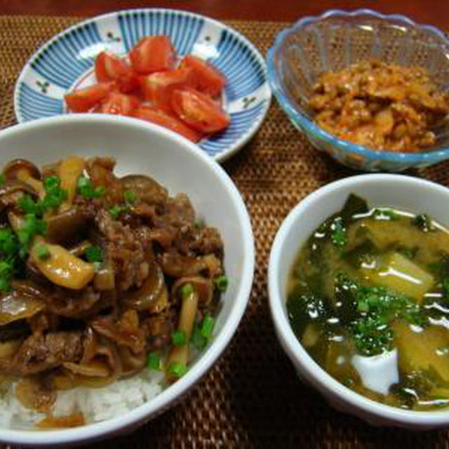 夏休みの簡単晩ごはん！焼肉丼と、ルクエでサラダ。