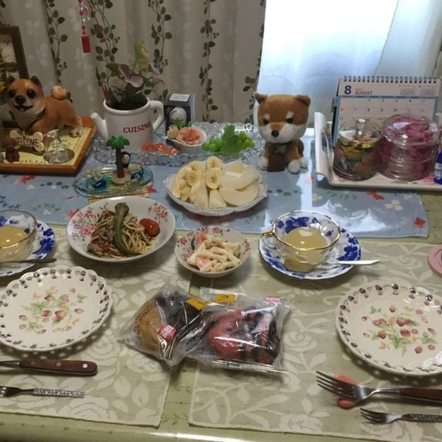 盆休み初日の朝食＆昼食