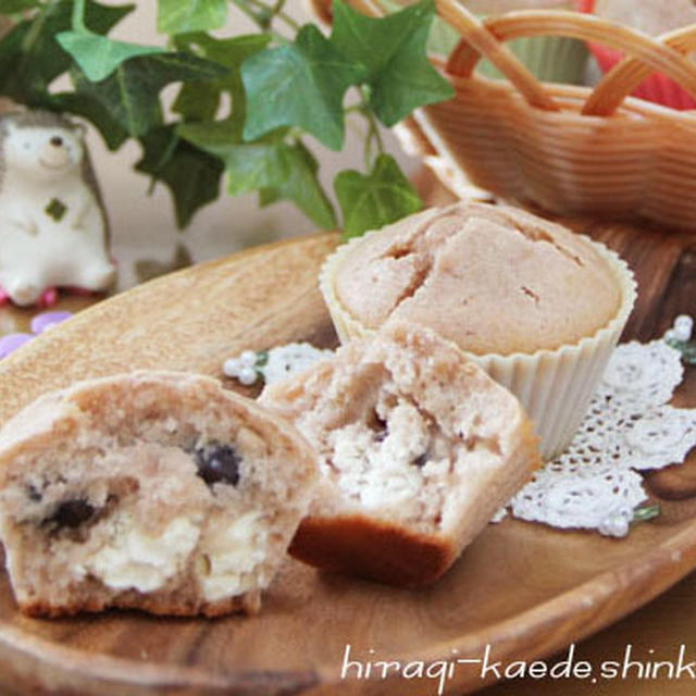 黒豆煮汁リメイク☆黒豆とクリームチーズのマフィン、Wiiデビュー