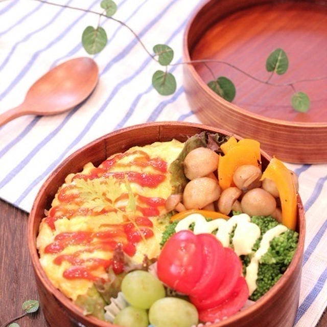 カフェ弁当★和風オムライス弁当