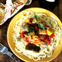 Angel Hair Pasta with Ratatouilleラタトゥイユのせエンジェルヘアーパスタ