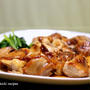 「鶏もも肉の漬け蒸し焼き」＆「海老と白葱のバター醤油炒め」
