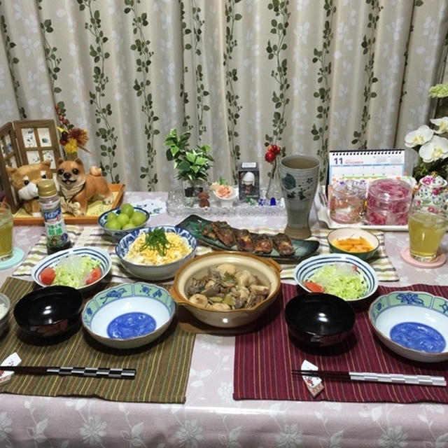 山形の芋煮＆鯖の竜田揚げ