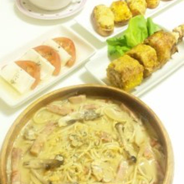 ゆうべのご飯(差し入れ活用☆)