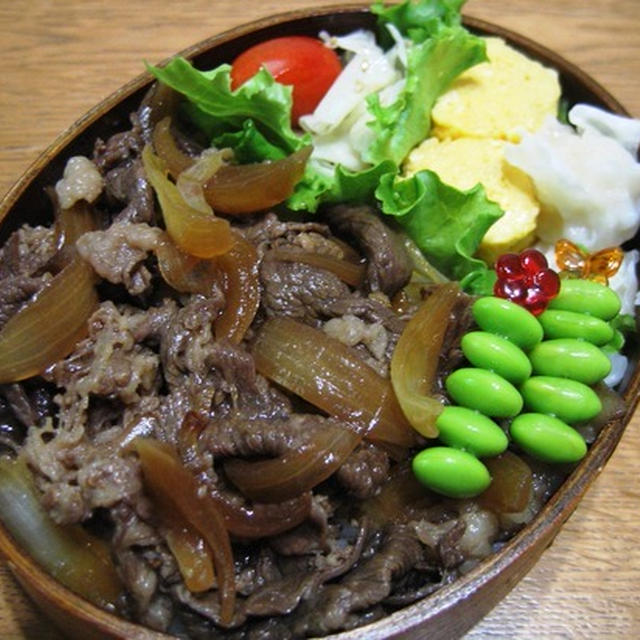 牛丼弁当と、色々プチパン