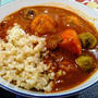 ブートキャンプ、ゴルフ、 野菜カレー