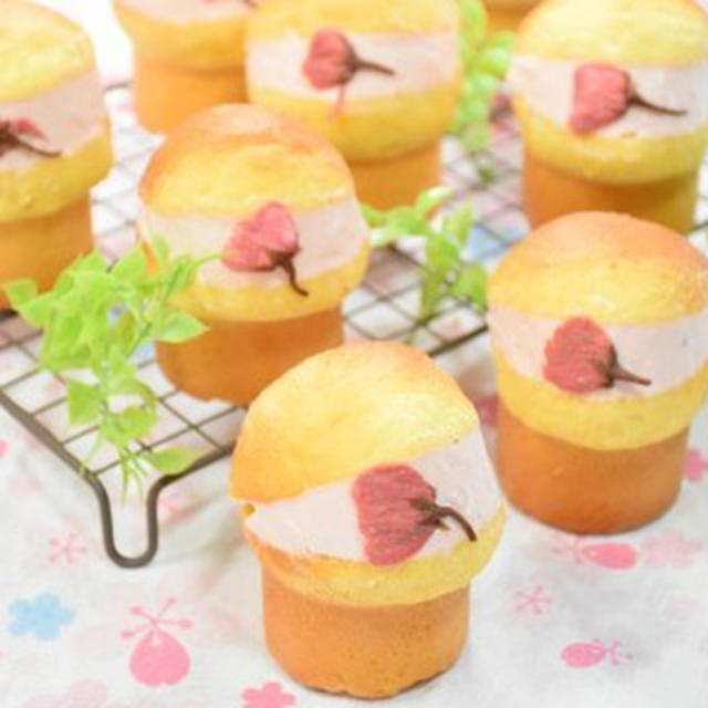 【おうちパン】桜風味のミニマリトッツオ