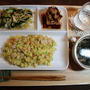 本日も料理修行：海老たま炒飯の3色御膳