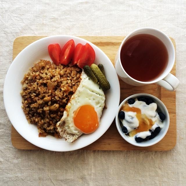 5月5日の朝ごはん。調理時間8分。