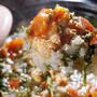 【創味シャンタンDXで簡単！美味しい！美人粥】トマト／新玉葱／セリ／タラコ／胡麻入りです♪