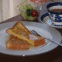 フレンチトーストの朝食。