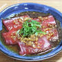 暖かくなってきたので「和風マグロのカルパッチョ」でも＆「スーパーの2階にある昔ながらのカフェ」