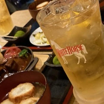 主人と二人ランチ☆メガハイボールで乾杯♪