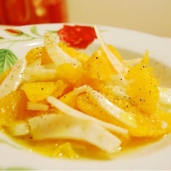 オレンジを使ったシチリアのサラダ「insalata di arancia」