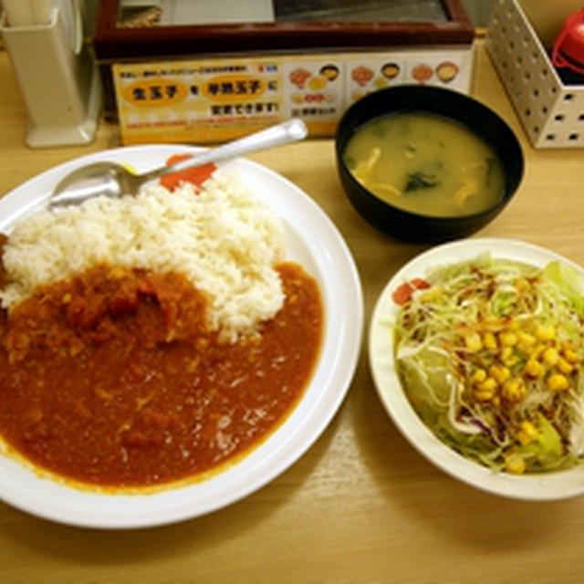 4/28の外ランチ　松屋のフレッシュトマトカレー