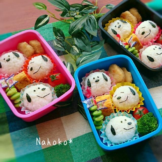 chihoさんのマネっこ❤まんまるスヌーピー弁当