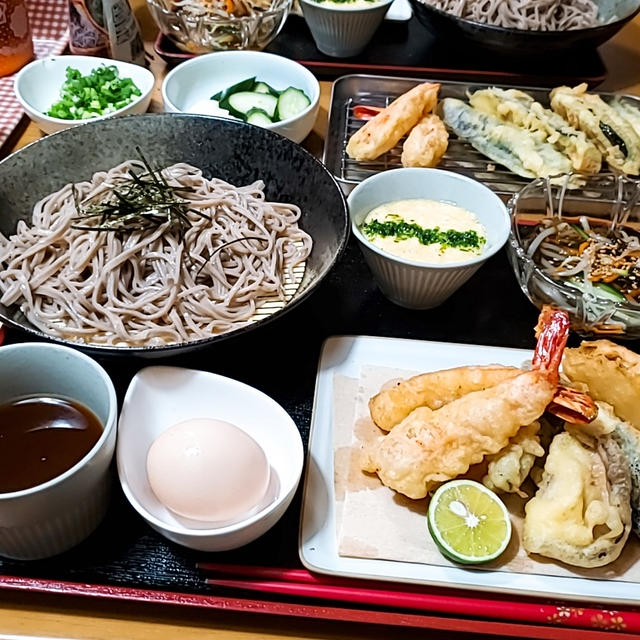 冷凍庫の片付けからの”天ざる”の晩ごはん
