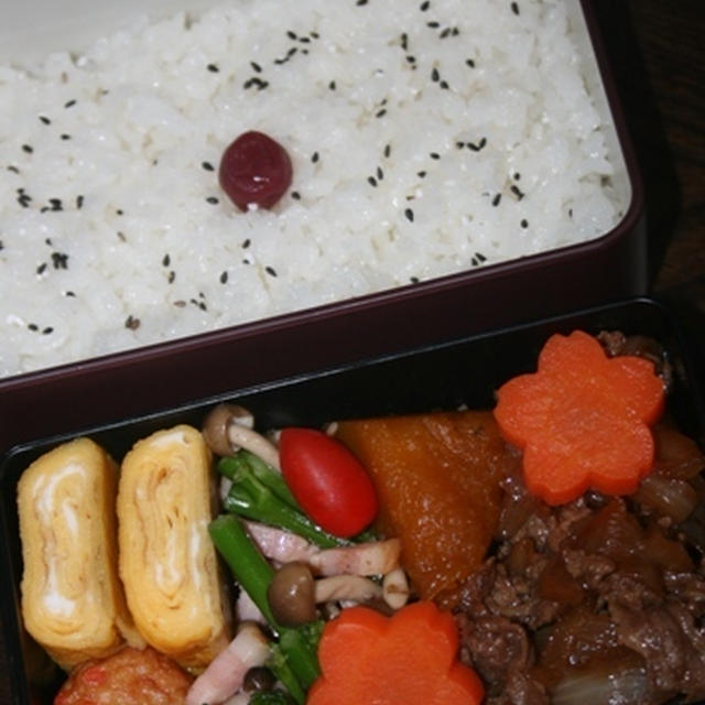 3月2日　　牛肉の甘辛煮弁当（北区オープン）