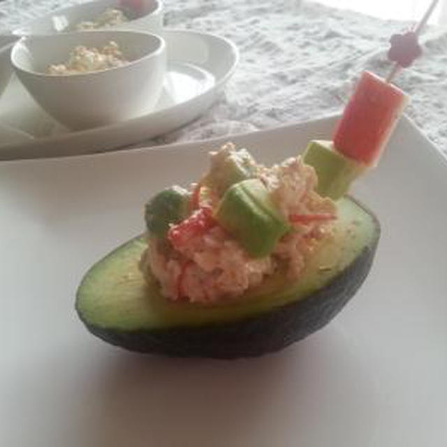 お豆腐とアボガドの「カリフォルニア・サラダ」♪＾＾