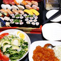 誕生日はお安いシースーと楽ちん料理で☆