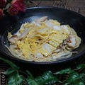 白菜とタラのクリームパスタ