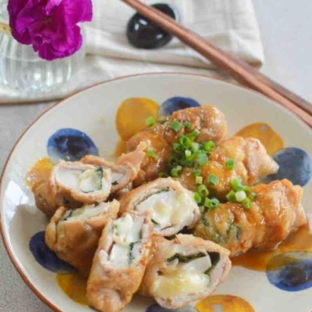 エリンギとチーズのロール焼き