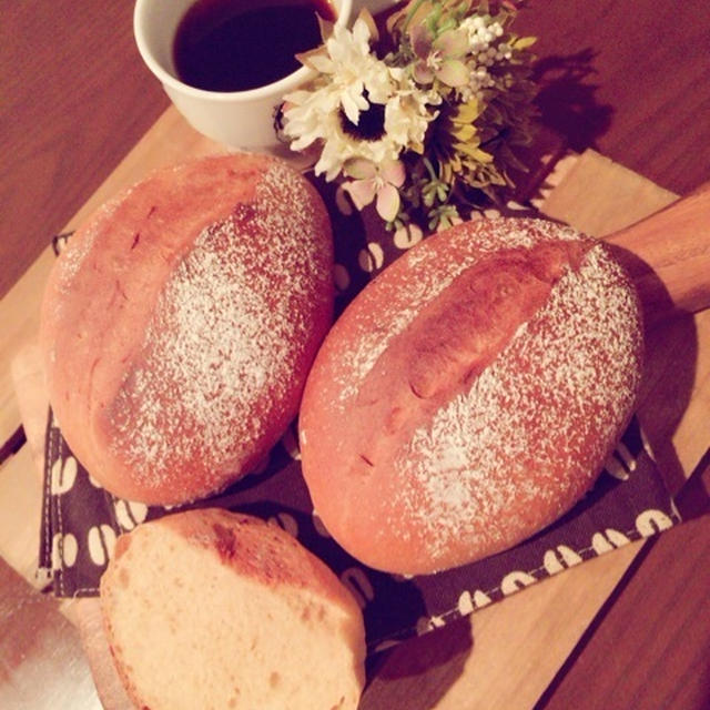 コーヒーミルクパン。と屋上で。