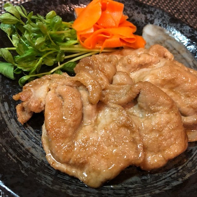 豚肉生姜焼き♡うるめイワシ干し♡冷奴