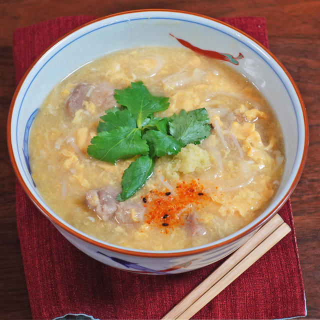 とろとろ絶妙！玉子と鶏肉のあったか親子うどん