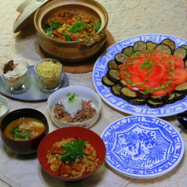 トマトと焼きナスのピリ辛サラダ♪♪